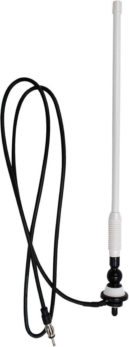 Waterdichte maritieme antenne, rubberen eend, Dipol, flexibele mast, FM AM-antenne voor boot, radio, auto, ATV, UTV, SPA, wit