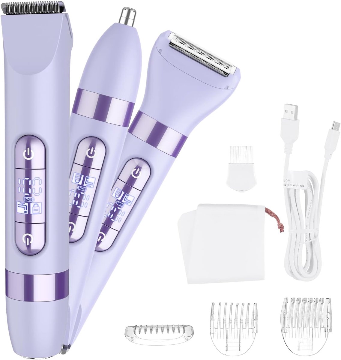 4-in-1 elektrisch scheerapparaat voor dames, dubbele kop