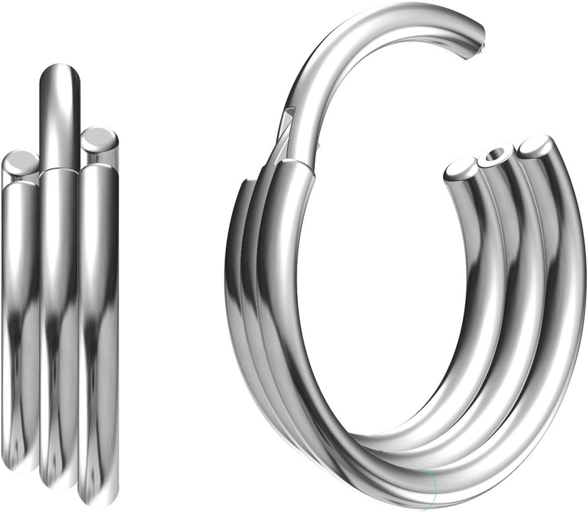 2 Stks-16G (1,2 mm) G23 Implantaat Titanium Duurzaam en Hypoallergeen