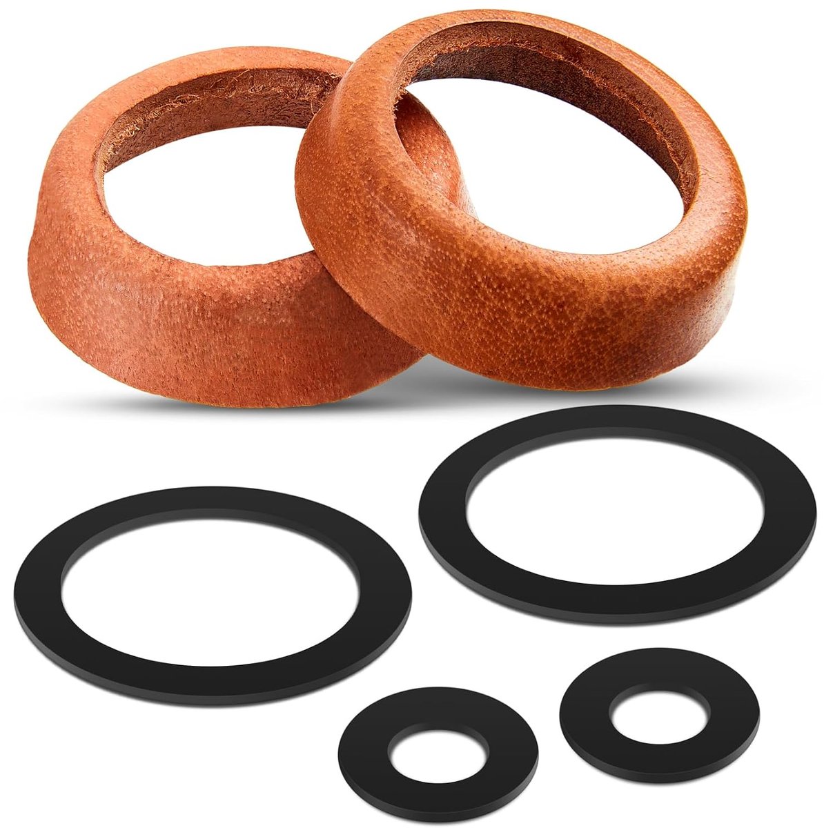 2 sets lederen afdichtingsset voor handvatpomp type 75 O ring