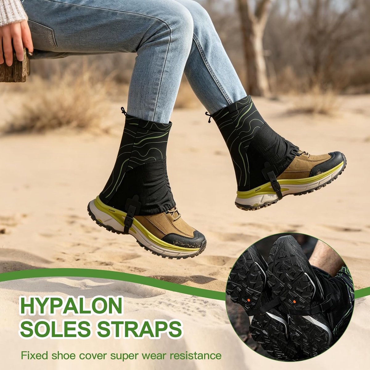 Gaiters Gamaschen, uniseks, zanddichte been, trail beenkappen
