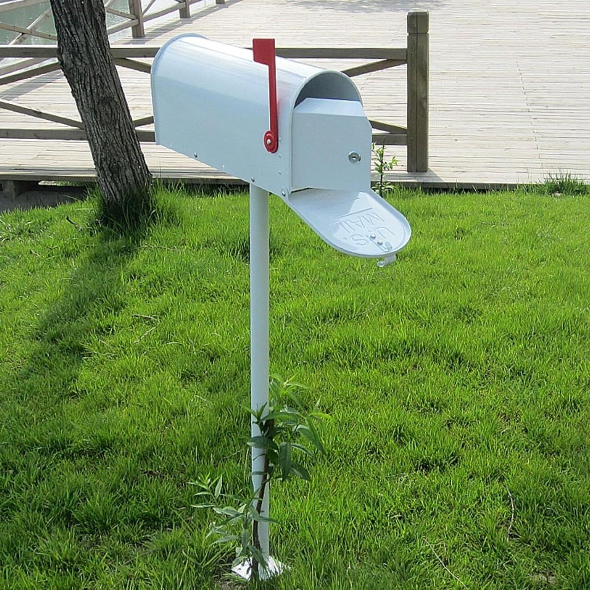 Metalen brievenbus - Buitenbrievenbus brievenbuskit - Post ontvangen - Afsluitbaar weerbestendig ontwerp - 19 inch lang - Zwart