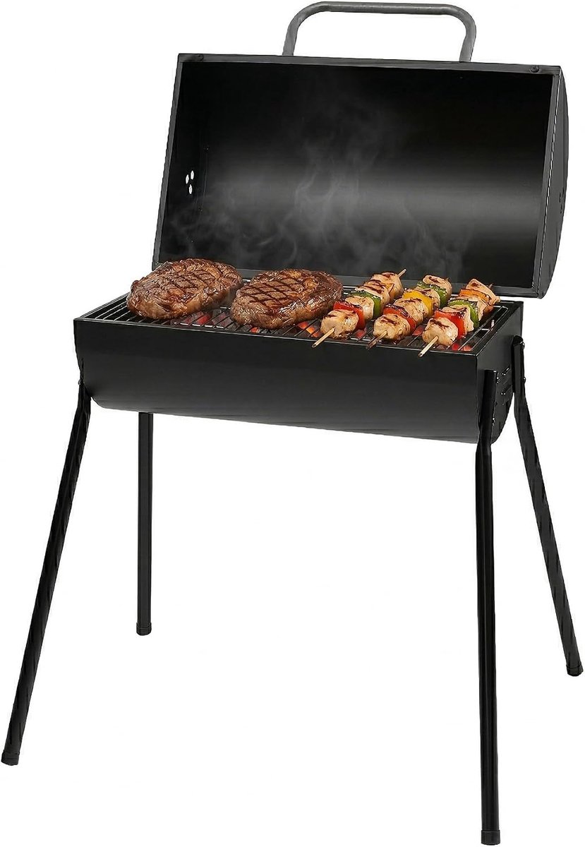 Houtskoolbarbecue 83x58x84cm - Zwart - Staal - Geschikt voor tuin en terras - ShopVlot