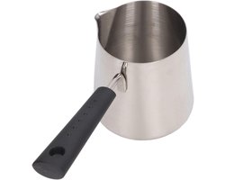 Melkopschuimkan - Opschuimbeker Latte - Barista Koffie Maken - Precisie Uitloop - 350ML - Zilverkleurig