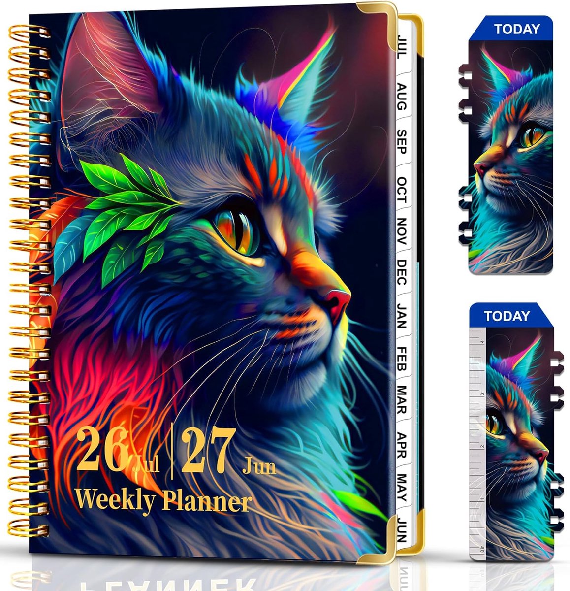 Weekplanner 2026-2027 - 21,5 x 16 cm - Spiraalbinding - Ideaal voor school en kantoor - SnelShoppen