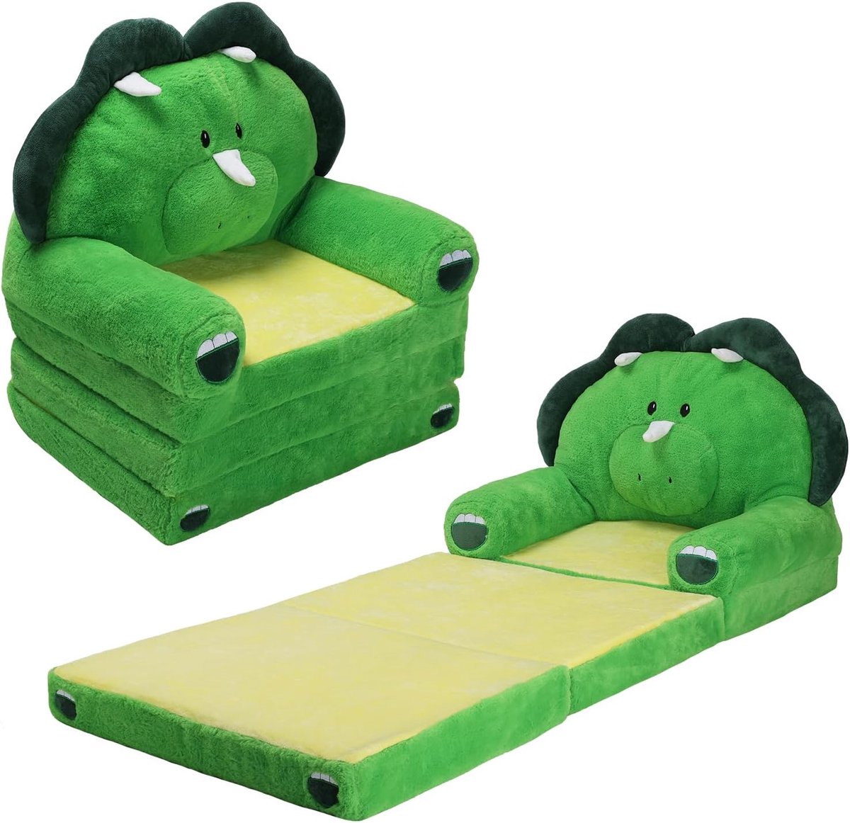 Vouwbank voor kinderen - 2-in-1 convertible - comfortabele zachte stoel met rugleuning - ShopVlot