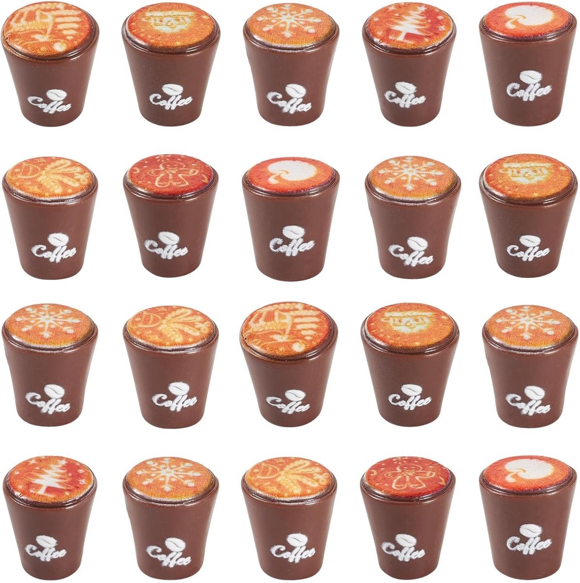 Miniatuur Koffiekoppen Set van 25 Stuks - Hars Micro Koffiemokken voor Landschap Decoratie en Ambachten - Perfect voor Desktop Accessoires en Creatieve Projecten