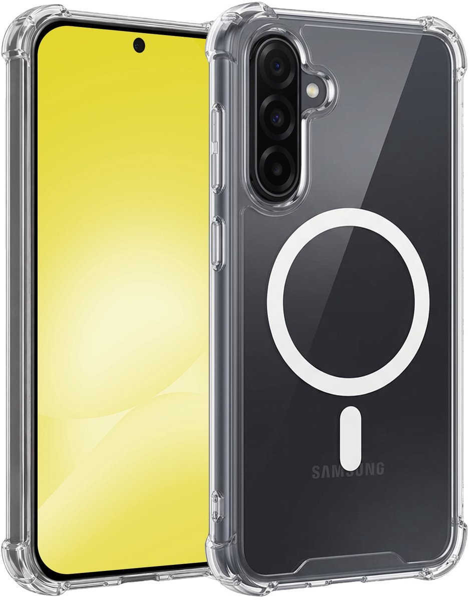 Hoesje - Geschikt voor Samsung Galaxy A56 - Magsafe Compatible - Sterk & Shockproof - Back Cover - Shock Proof Case - Telefoon Hoes Shockproof - Telefoonhoesjes - Transparant