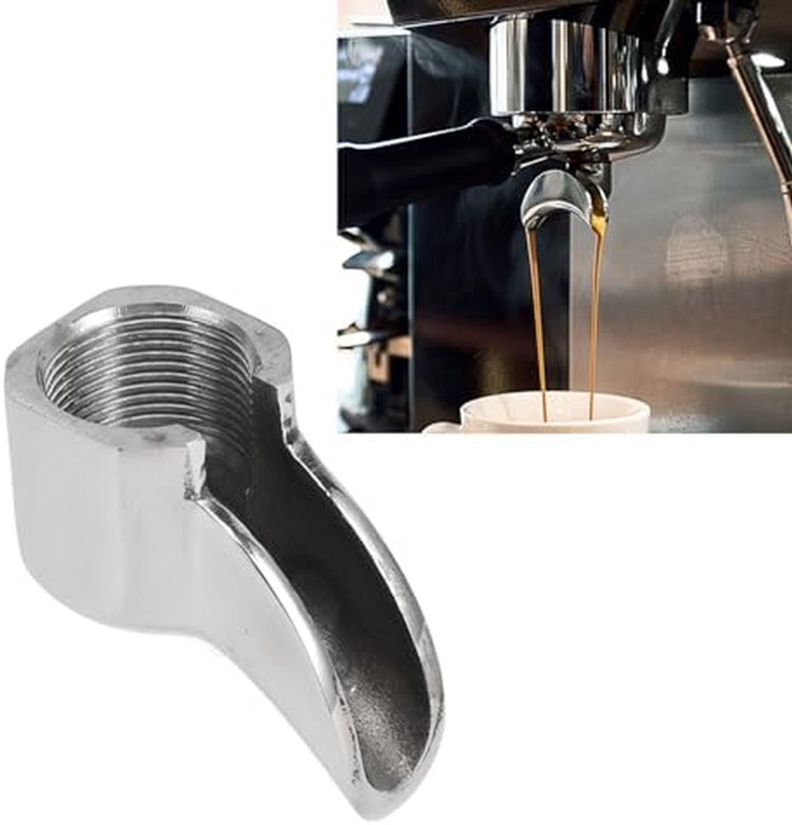 Espresso Filterhouder - Portafilter Uitloop - Espresso Zetten - Dubbele Uitloop - Niet Gespecificeerd - Zilver