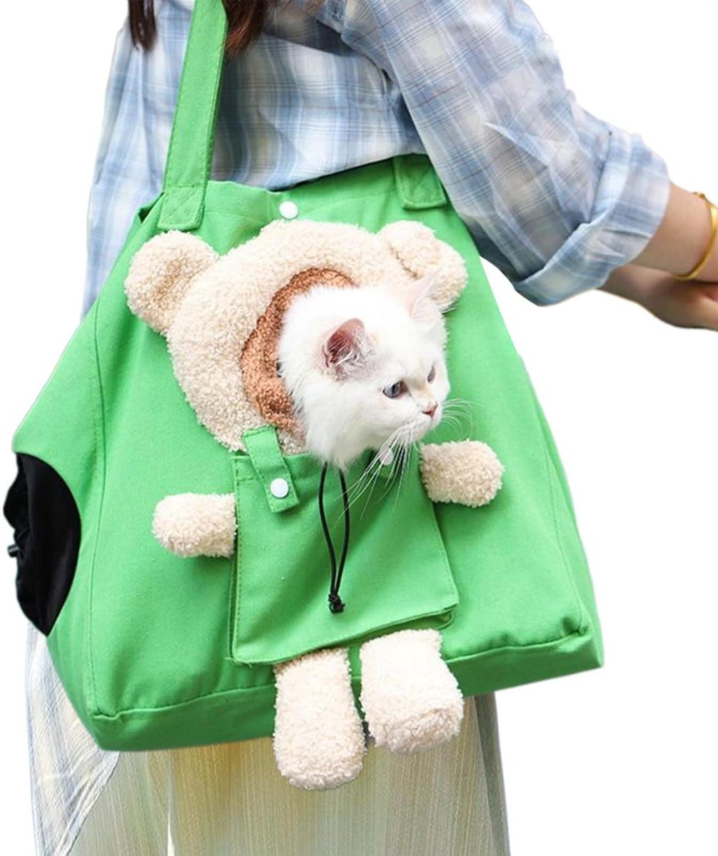 Transporttas Huisdieren - Reistas Kat Hond - Veilig Vervoeren - Opvouwbaar Met Zakken - 35 x 16 x 34 cm
