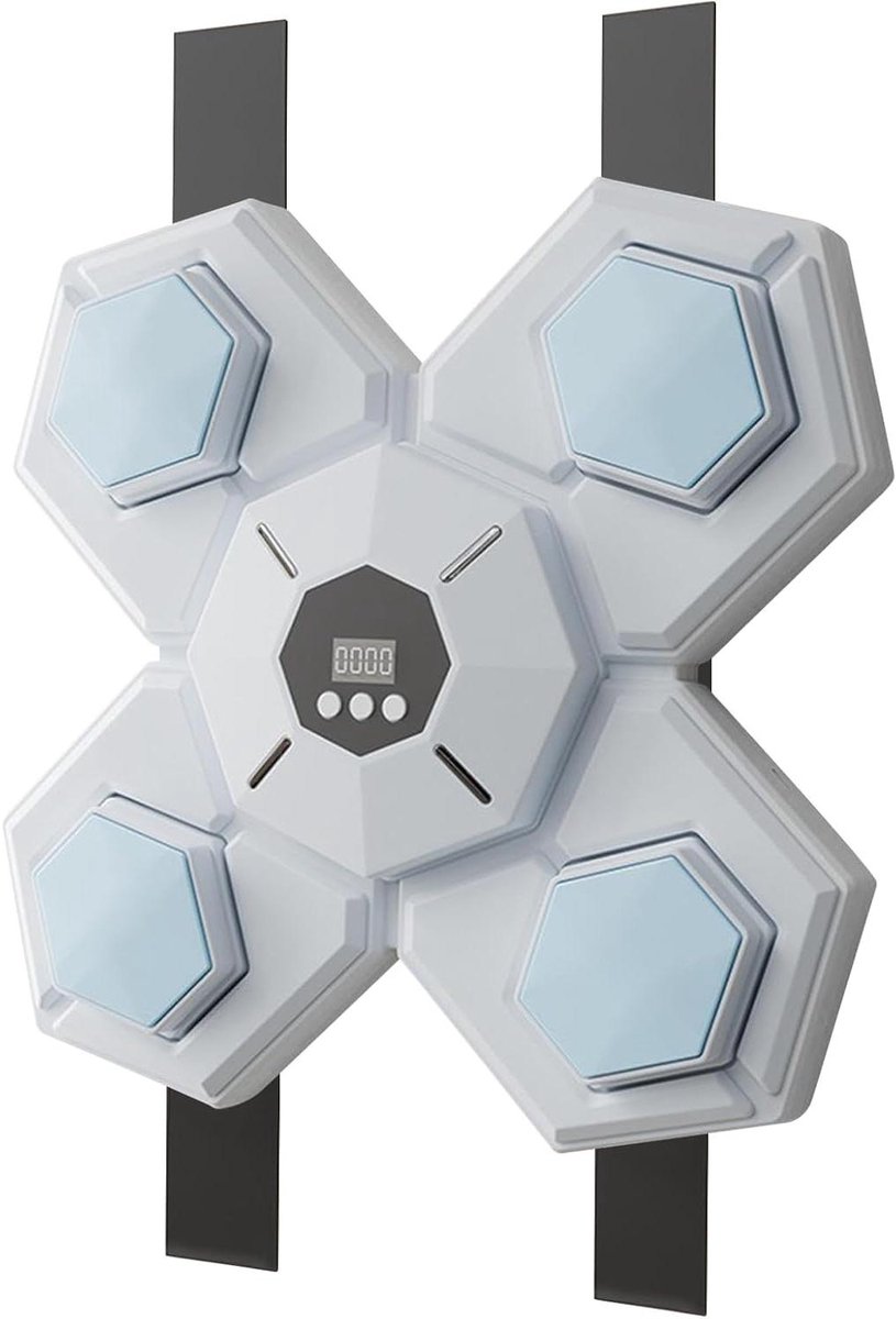 Muziek Boksmachine - Wand Bokstrainer - Thuis Fitness - Muziek en Lichteffecten - 33 x 33 x 5 cm - Zwart
