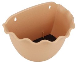 Plantenbak voor Aan de Muur - Bloempot Hangend - Planten Binnen en Buiten - Met Opvangbak - 26.5x17.8x17.7cm - Wit