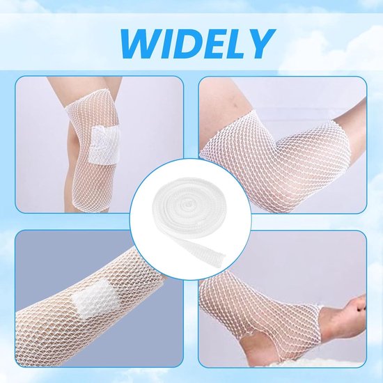 Ademende elastische buisverband voor armen, polsen, ellebogen en benen - 2m x 3.8cm, wondbescherming en ondersteuning — afbeelding 3