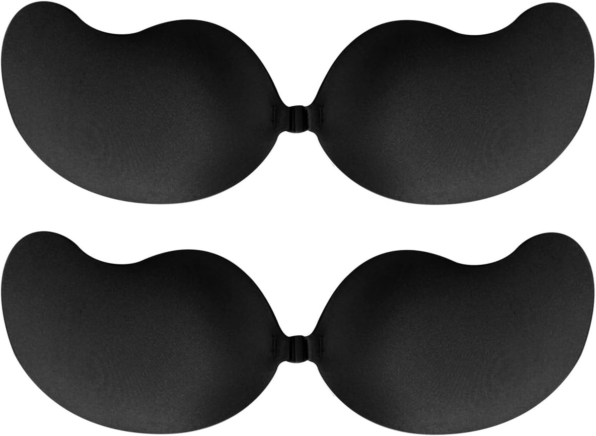 2 stuks kleverige strapless bh's, onzichtbare beha voor vrouwen, antislip siliconen zelfklevende beha's, rugloze push-up beha | Comfortabele kleefbeha's voor rugvrije jurken, goed ondersteunend, herbruikbaar met praktische reistas.