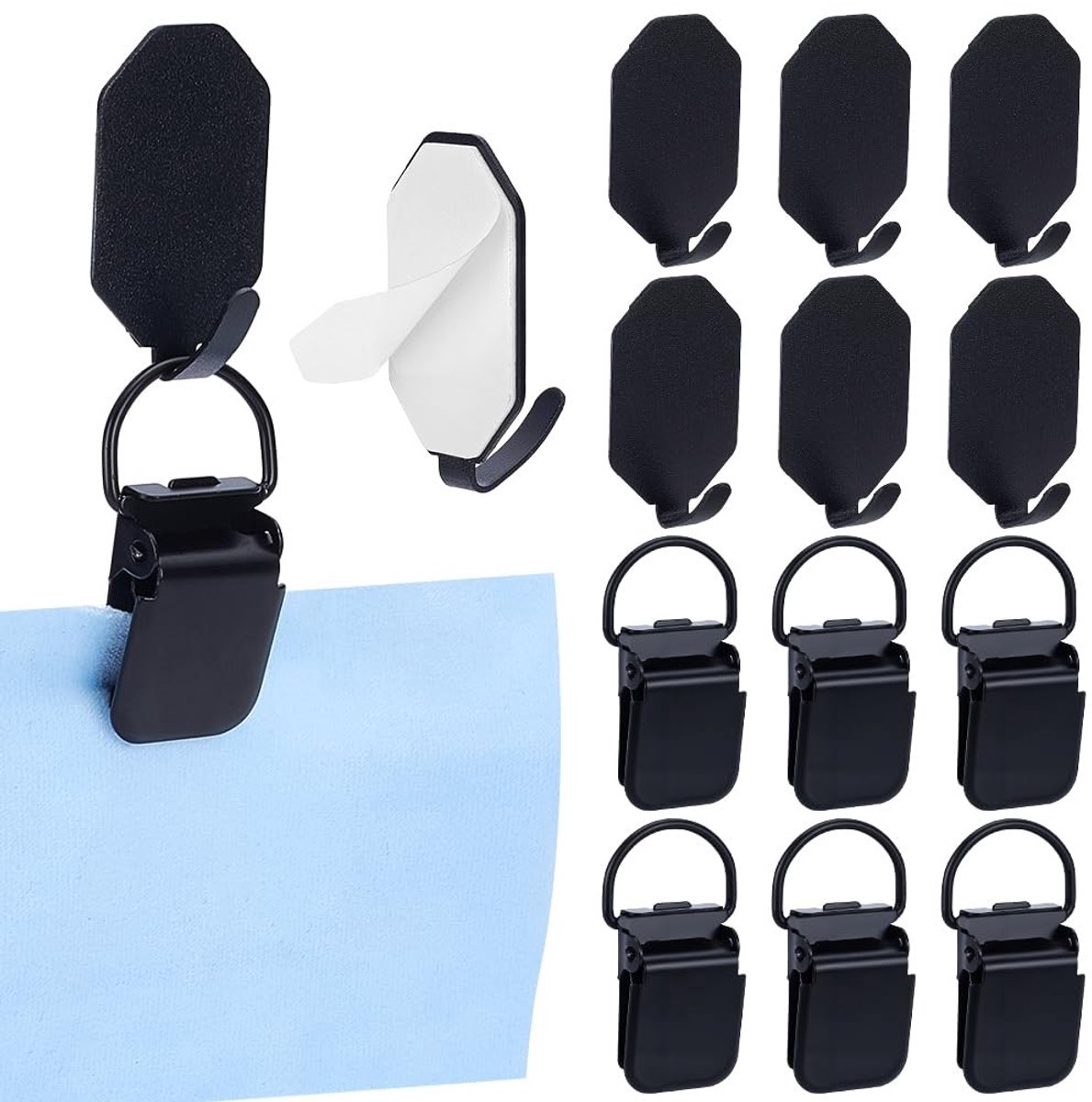 Omgoods - Set van 6 Zelfklevende Tapestry Hangers - Ideaal voor Wanddecoratie en Accessoires