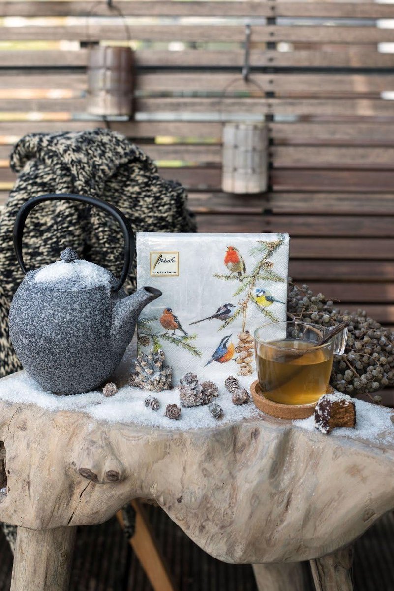 beker - mok - kopje thee / koffie beker - All Together - winter - vogel - Kerstmis - Kerstmis ca. 0,4 l - ideaal als cadeau