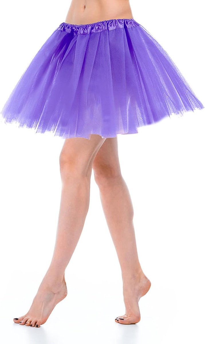 rok voor dames, voor tieners, volwassenen, klassiek, elastisch, 3 lagen tule tutu-rok voor verkleedpartijen, dansen, voor vrouwen en tieners