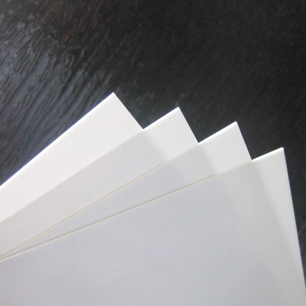 ABS0915 4 Stks. 1,5 mm dikte 200 mm x 250 mm ABS Polystyreen Bladeren Wit NIEUW