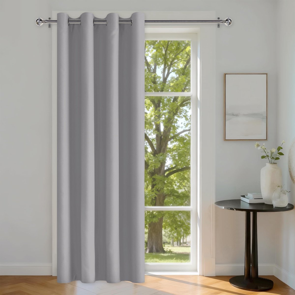 Omgoods - Deurgordijn - Opaque Silver Grey 240x140 cm