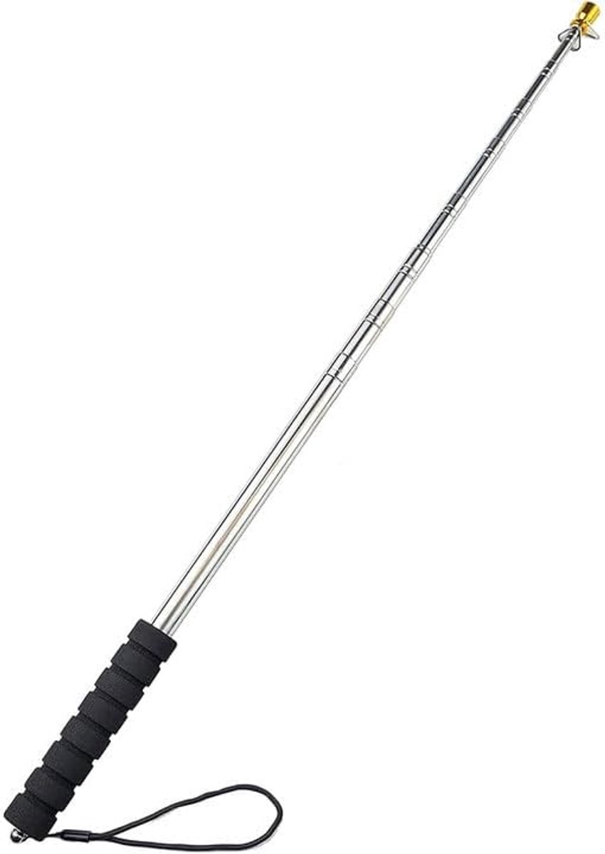 vlaggenmast, 2,5 meter, draagbaar, telescopische staaf voor buiten, voor camping, reizen, uitstapjes, wedstrijden, leraren, toeristische gidsen