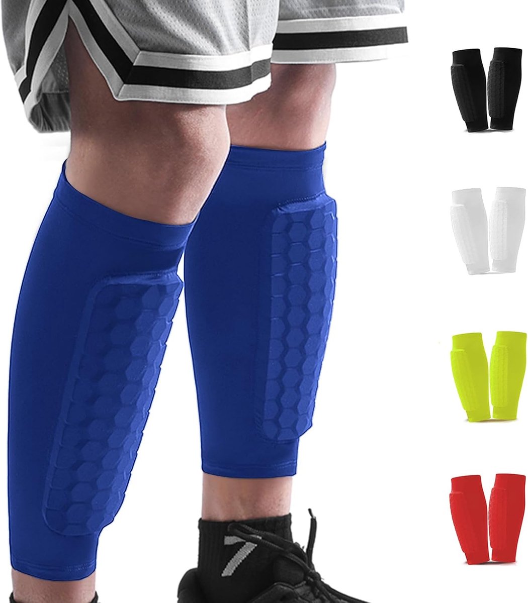 Scheenbeschermers Voetbal voor Kinderen Peuter Tieners Vrouwen Mannen Scheenbeschermers met Antislip Siliconen en Honeycomb Pads voetbalschoenenbeschermers Shin Guards
