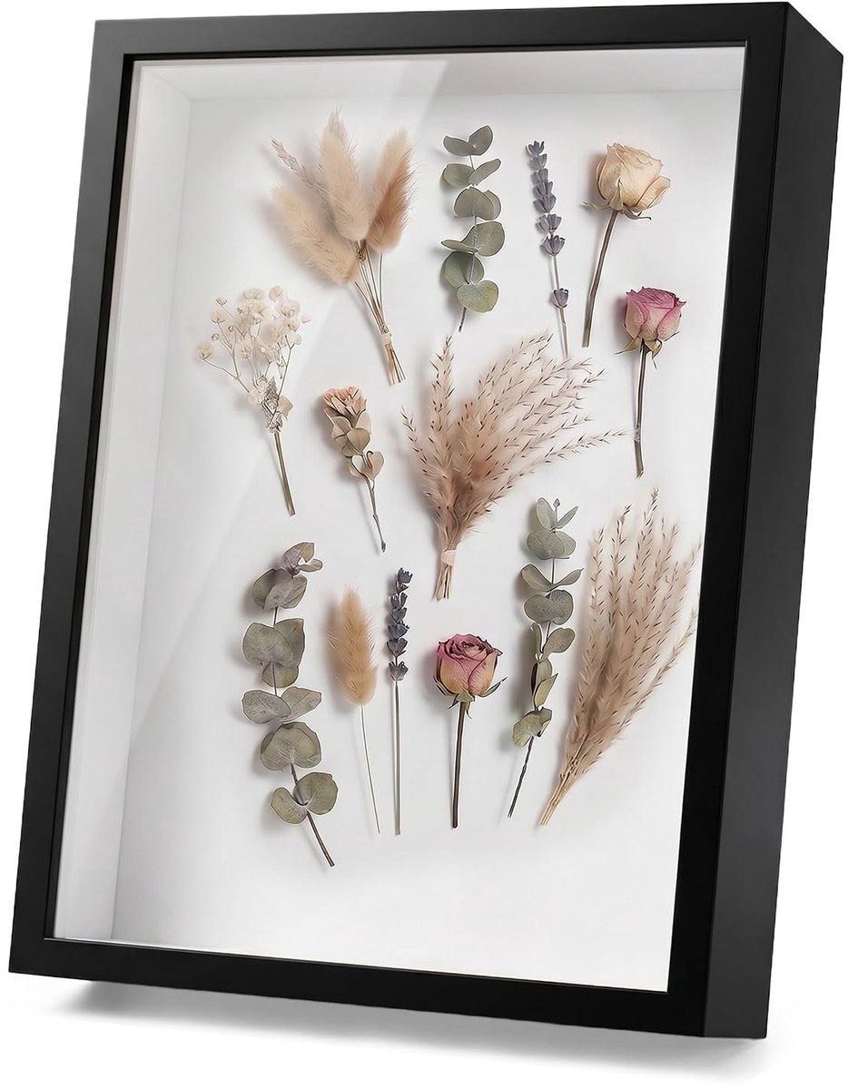 Omgoods - 3D Fotolijst om te Vullen - Diepe Houten Fotolijst voor Bloemen en Objecten