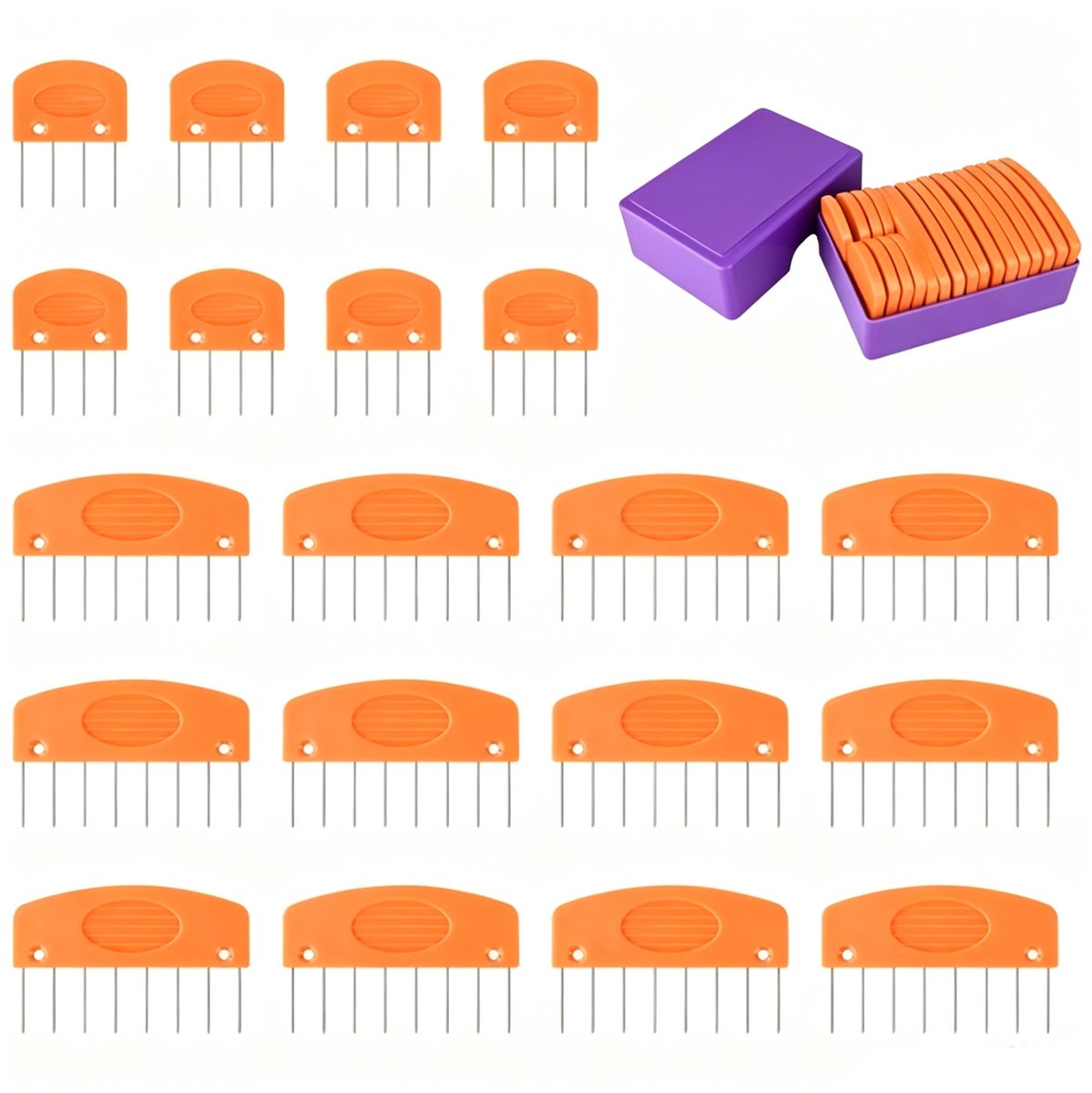 Blokkeerkammen - 20 stuks - brei- en stylingspelden - Kam voor het stylen van gebreide sjaals - Stylingnaalden - Gereedschap voor het naaien van kant - Stylingtools voor brei- haak- kant- of borduurprojecten