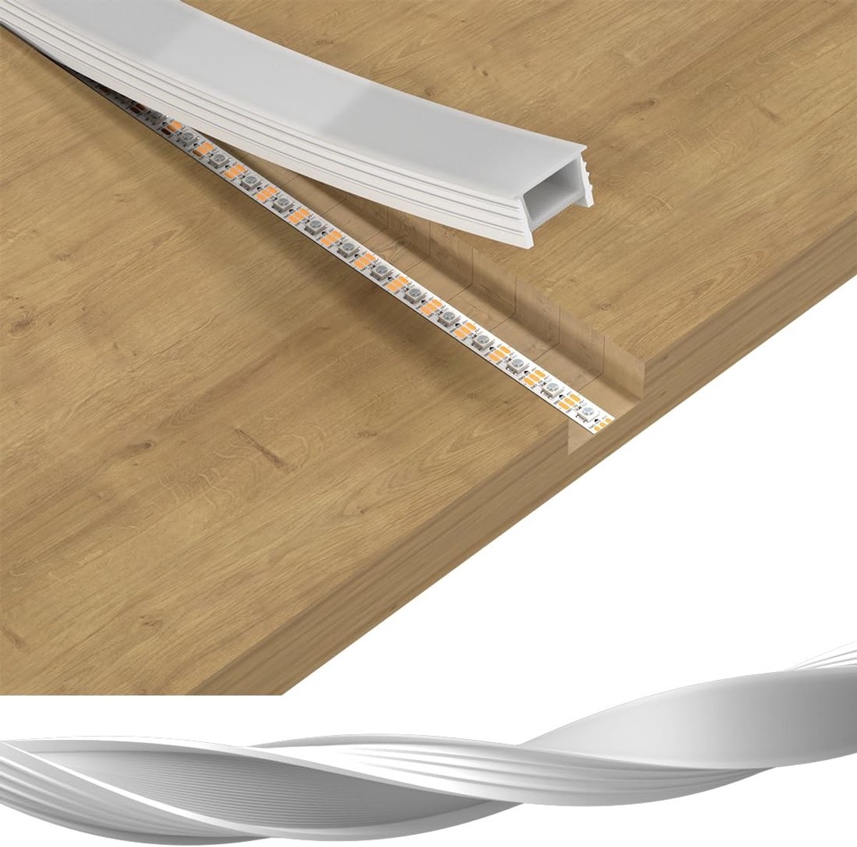 Omgoods - LED Neon Siliconen Profiel - Flexibele Diffuser voor Verlichting