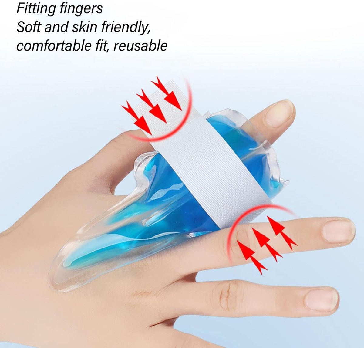 Herbruikbare koude gelcompress voor vingers van 6 cm - Ideaal bij blessures, artritis en tendinitis