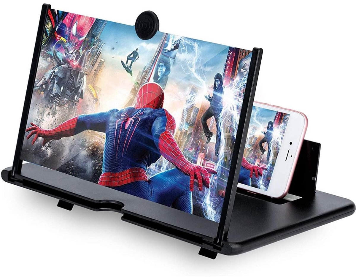 Omgoods - 16 Inch Telefoonscherm Vergrootglas met Opvouwbare Standhouder voor Smartphones