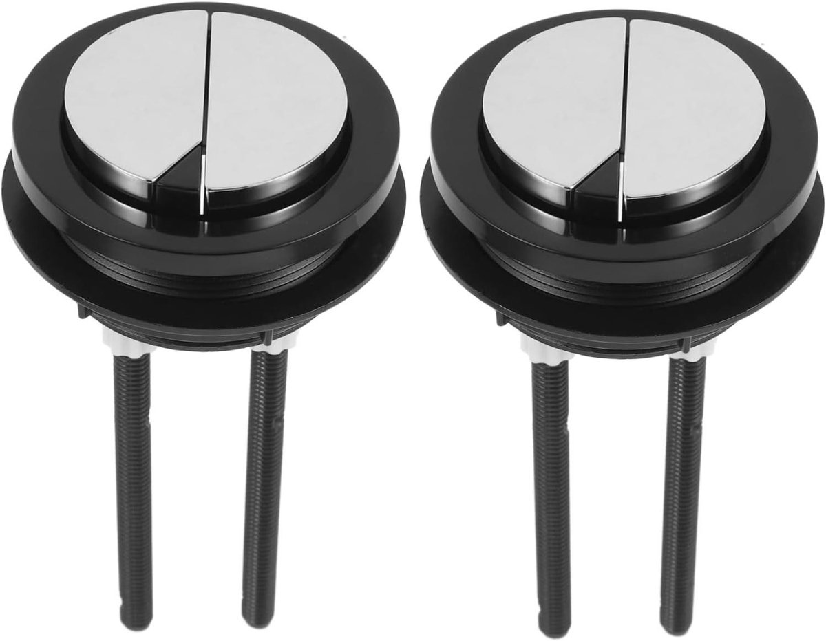 Toilet Spoelknop - Drukknop Toilet - Toilet Reparatie - Universeel Dubbel Spoelen - 13 cm - Willekeurig