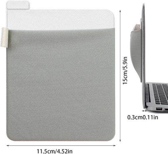Externe harde schijf houder - Laptop opberger - Laptop organiseren - Plakbare opbergvak - 15 x 11.5 cm - Zwart — afbeelding 5