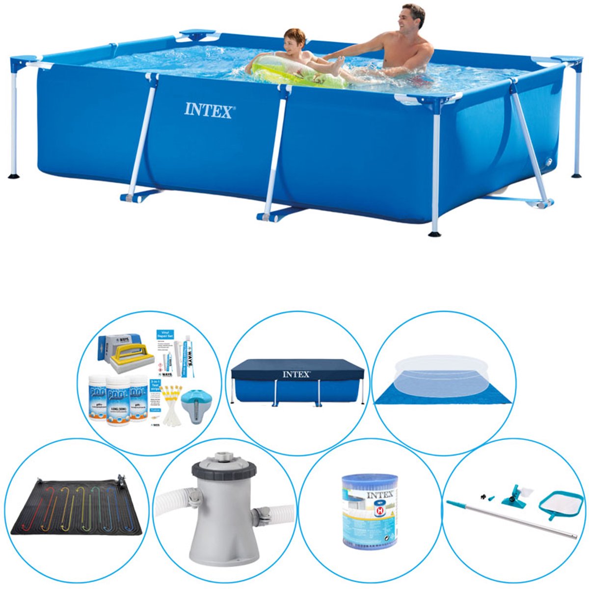 Intex Frame Pool Zwembad Super Deal - 260 x 160 x 65 cm - Blauw