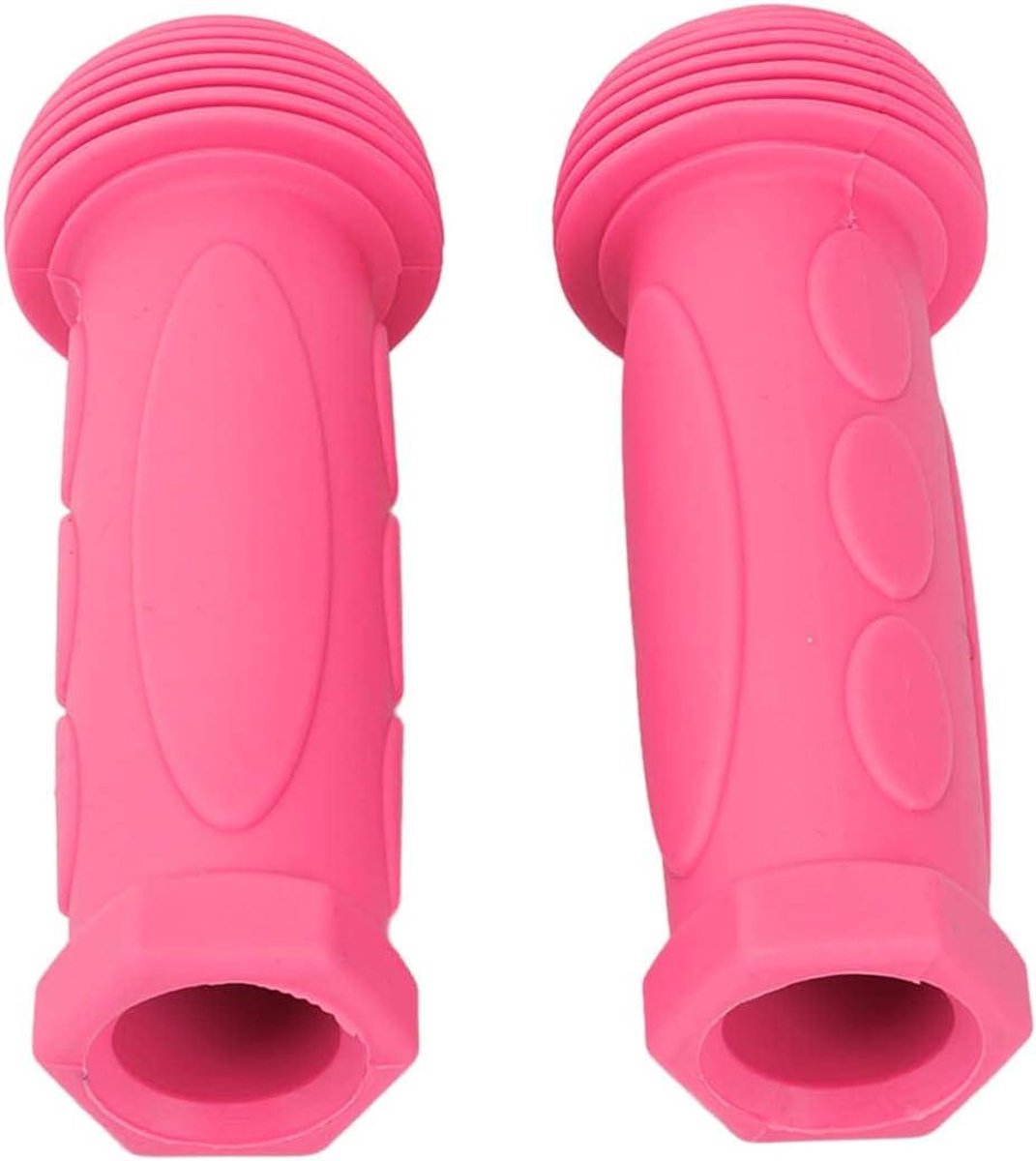 Kinderfietsgrepen - Rubberen Handvatten - Veilig Fietsen - Antislip Ontwerp - 12 cm Lengte - Roze
