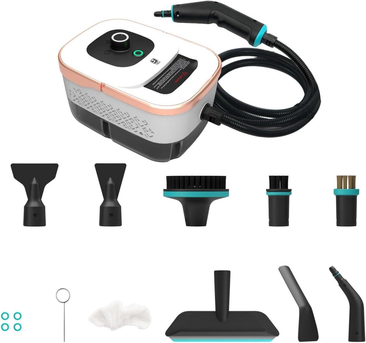 Elektrische Stoomreiniger - Draagbare Stomer Handstoomreiniger - Grondig Reinigen - 1500W Krachtige Stoom - 1800 ml Reservoir - Wit