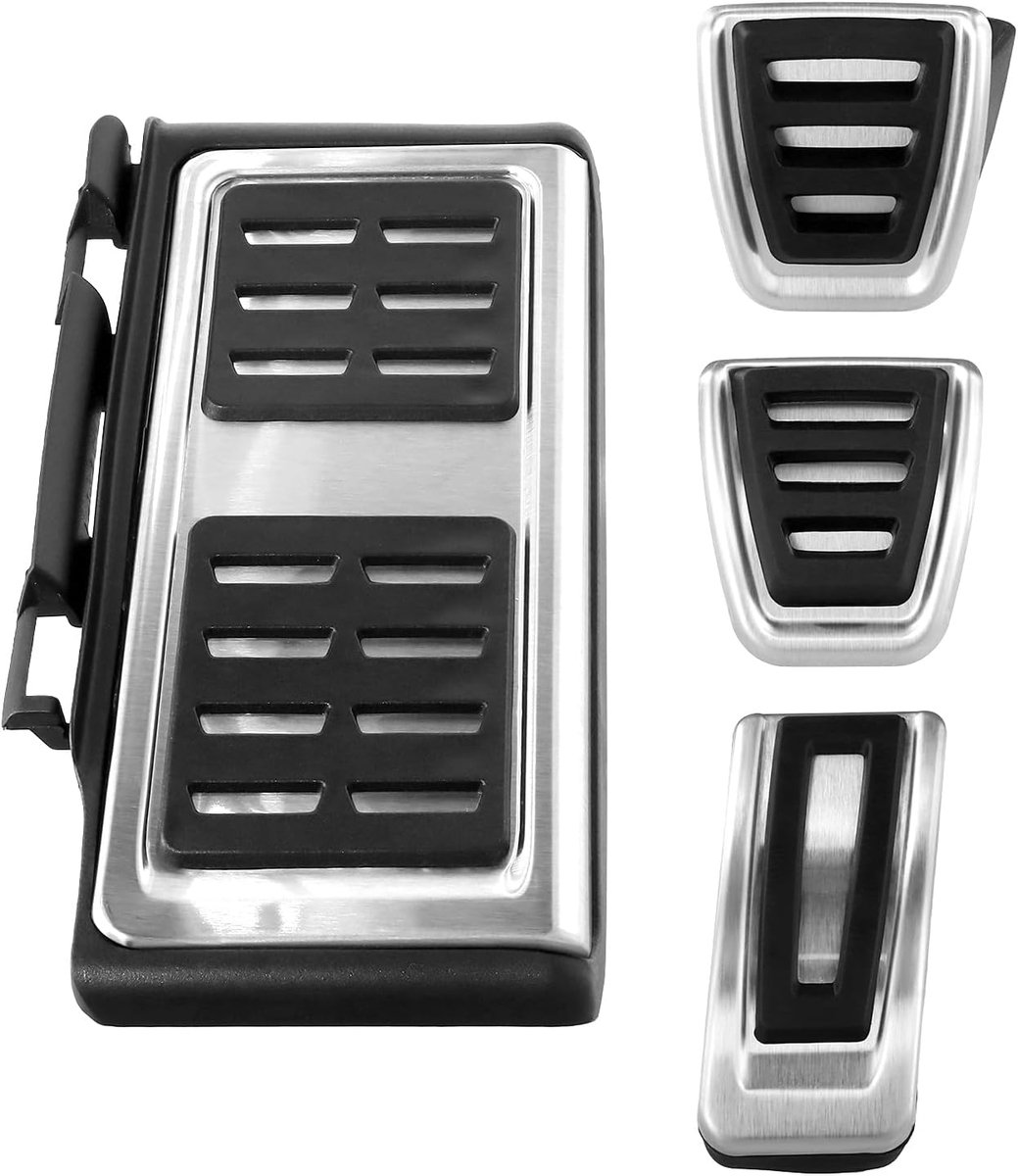 Rempedaal en versnellingspedaal set - RVS met rubber noppen - Verbeterde grip - Veilig en comfortabel rijden - ShopVlot