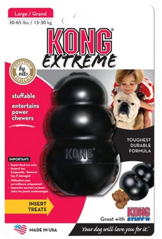 KONG Extreme – Honden Speelgoed – Rubber – Zwart - L - 13 tot 30 kg