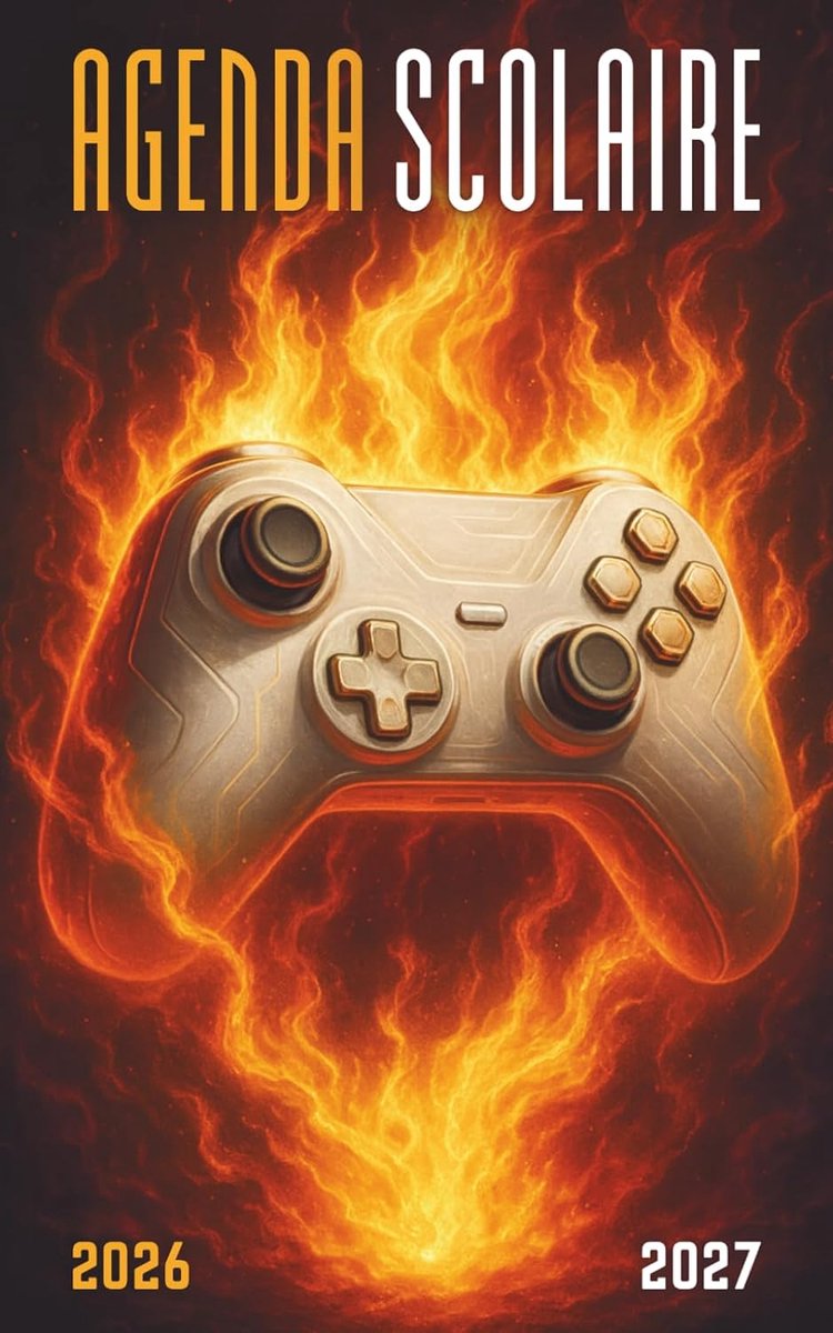 Agenda scolaire 2026 2027 - Planificateur journalier - Gamer design - Ideaal voor school en studie - ShopVlot