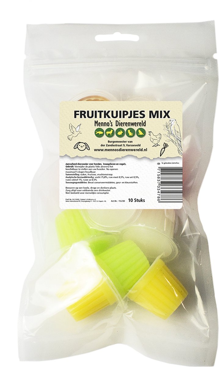 Fruitkuipjes mix 10 stuks