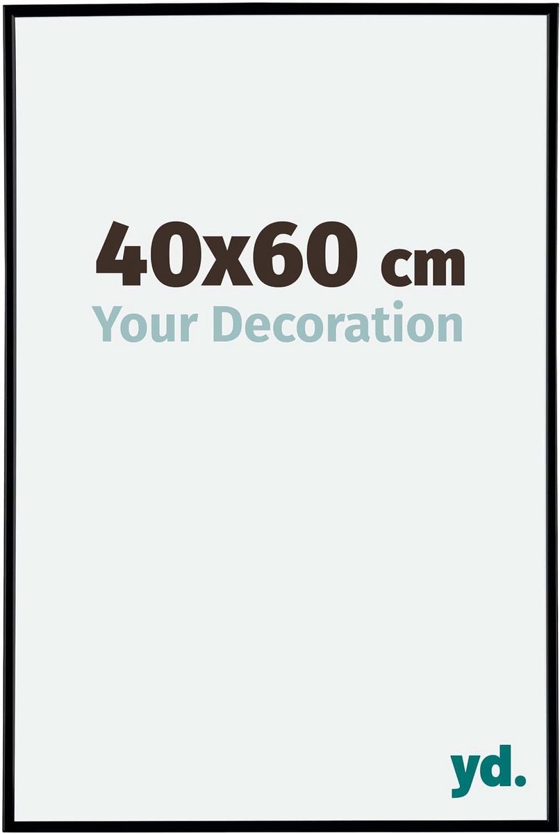 Fotolijst 40x60 cm - Zwart Matt - Kunststof met Acrylglas - Anti-reflex - Perfect voor Foto's en Posters - SnelShoppen