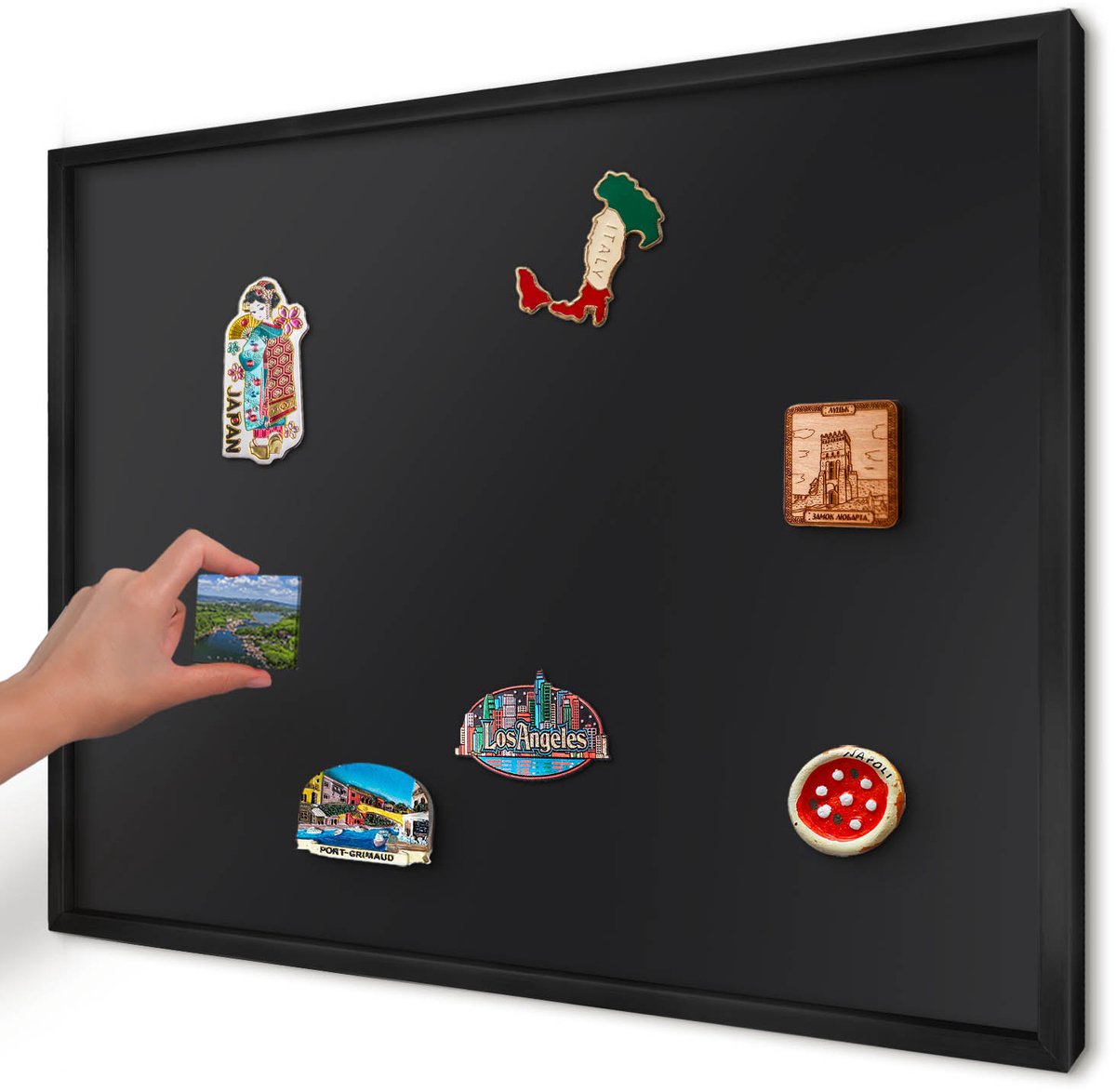 Artprintcave Zwart Magneetbord mit Zwart Frame - 70x50 cm - Zwart Wandbord Magnetisch - Minimalist Magnetisch Bord Voor Magneten - Achtergronden En Patronen