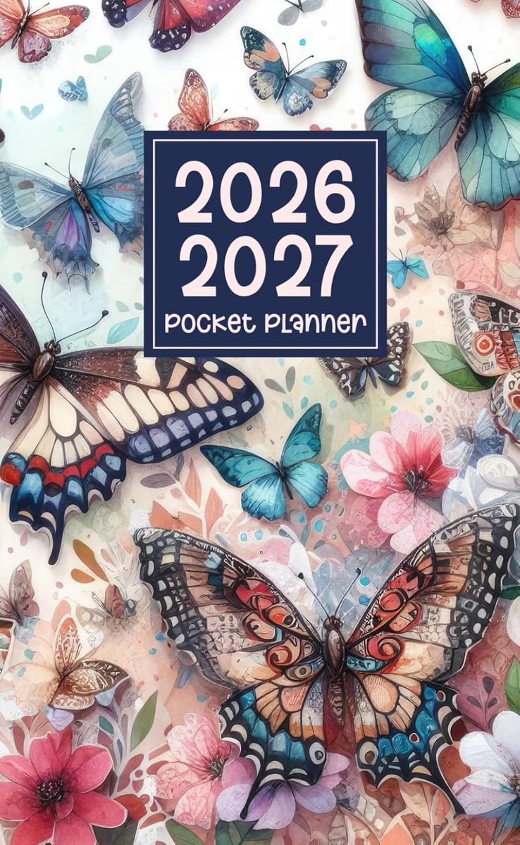 SnelShoppen - 2026-2027 Pocket Planner - 2 Jaar Agenda met Inspirerende Citaten en Maanfases - Perfect voor Organisatie en Planning - Compact en Handz