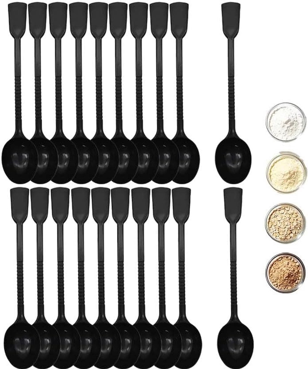 duoyif Doseerlepel, 10 g, 20 stuks, kunststof, maatlepel, 10 g, voor het koken van thee, koffie, suiker, reinigingsmiddelen, eiwitten, creatine
