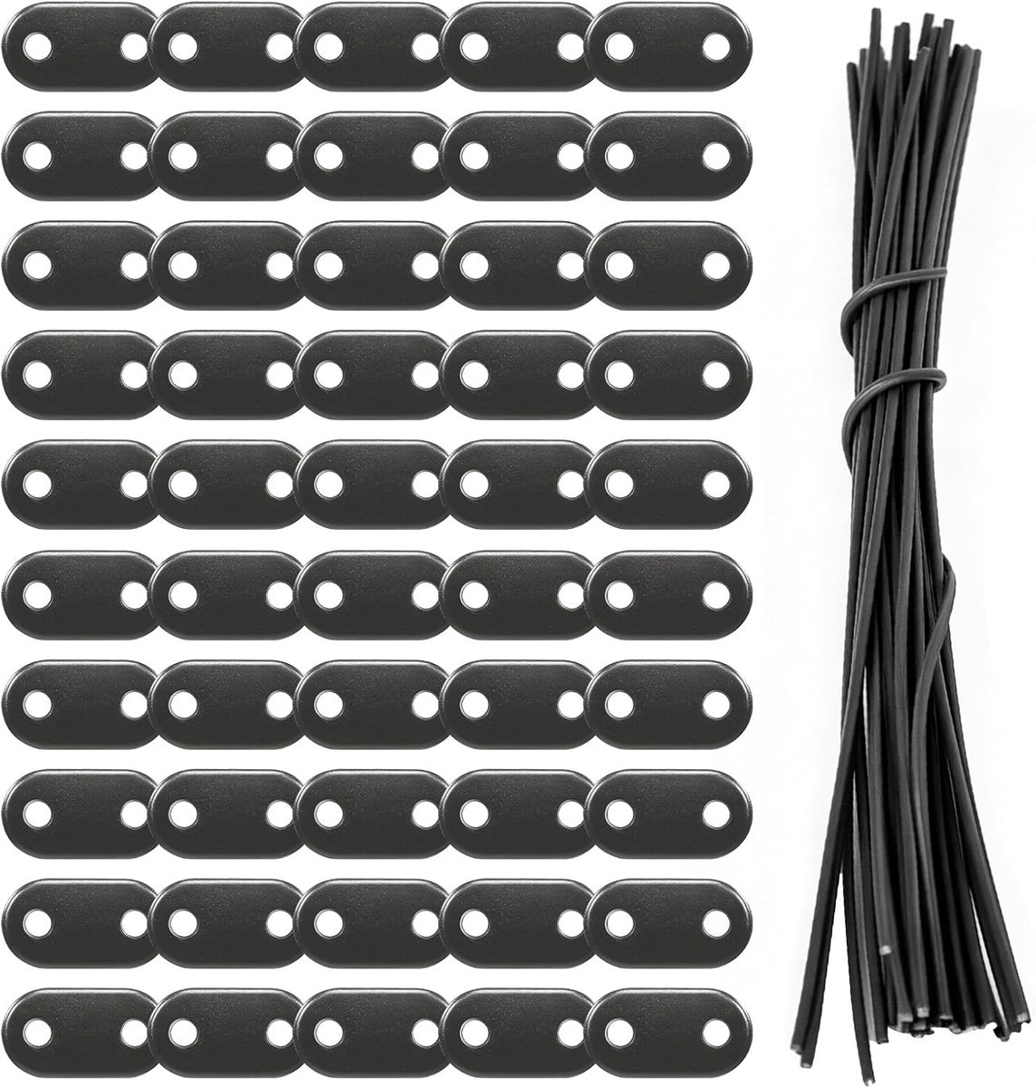 50 stuks bevestiging, inkijkbescherming, weerbestendige pvc-bevestigingsclips, bevestigingsset voor zichtwerende matten, montagetoebehoren voor inkijkbescherming, balkonbekleding, schaduwnet
