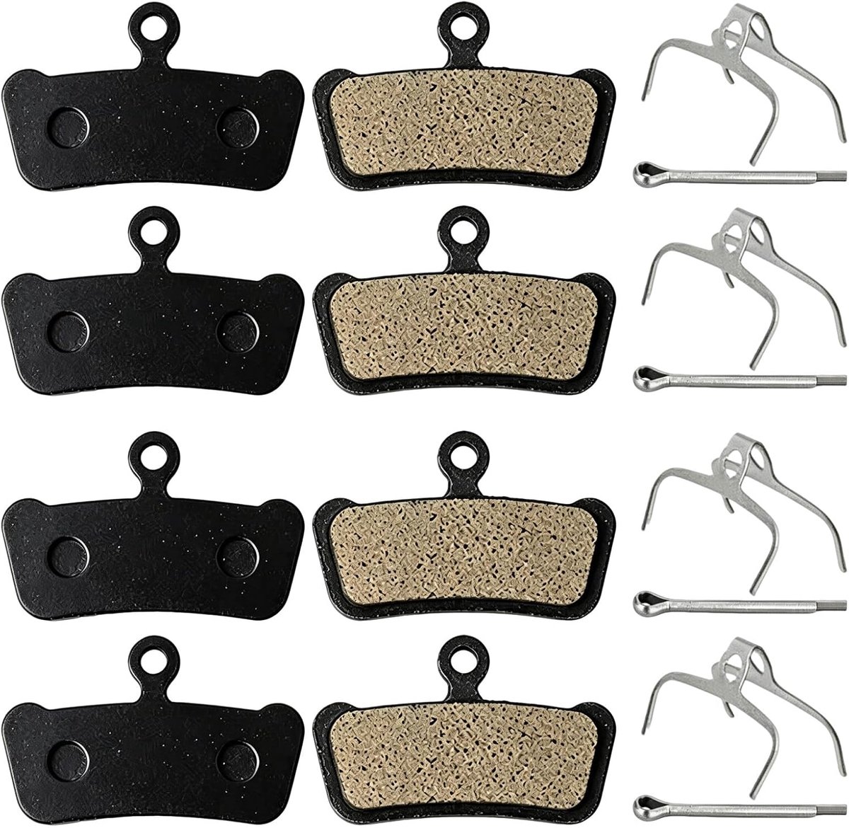 4 paar remblokken, compatibel met SRAM Guide R RS RSC T Ultimate G2 G2 R G2 RS G2 RSC Level Avid Elixir 7 Trail 9 Trail X0 Trail - Organische hars schijfremblokken voor mountainbike e-bike fiets