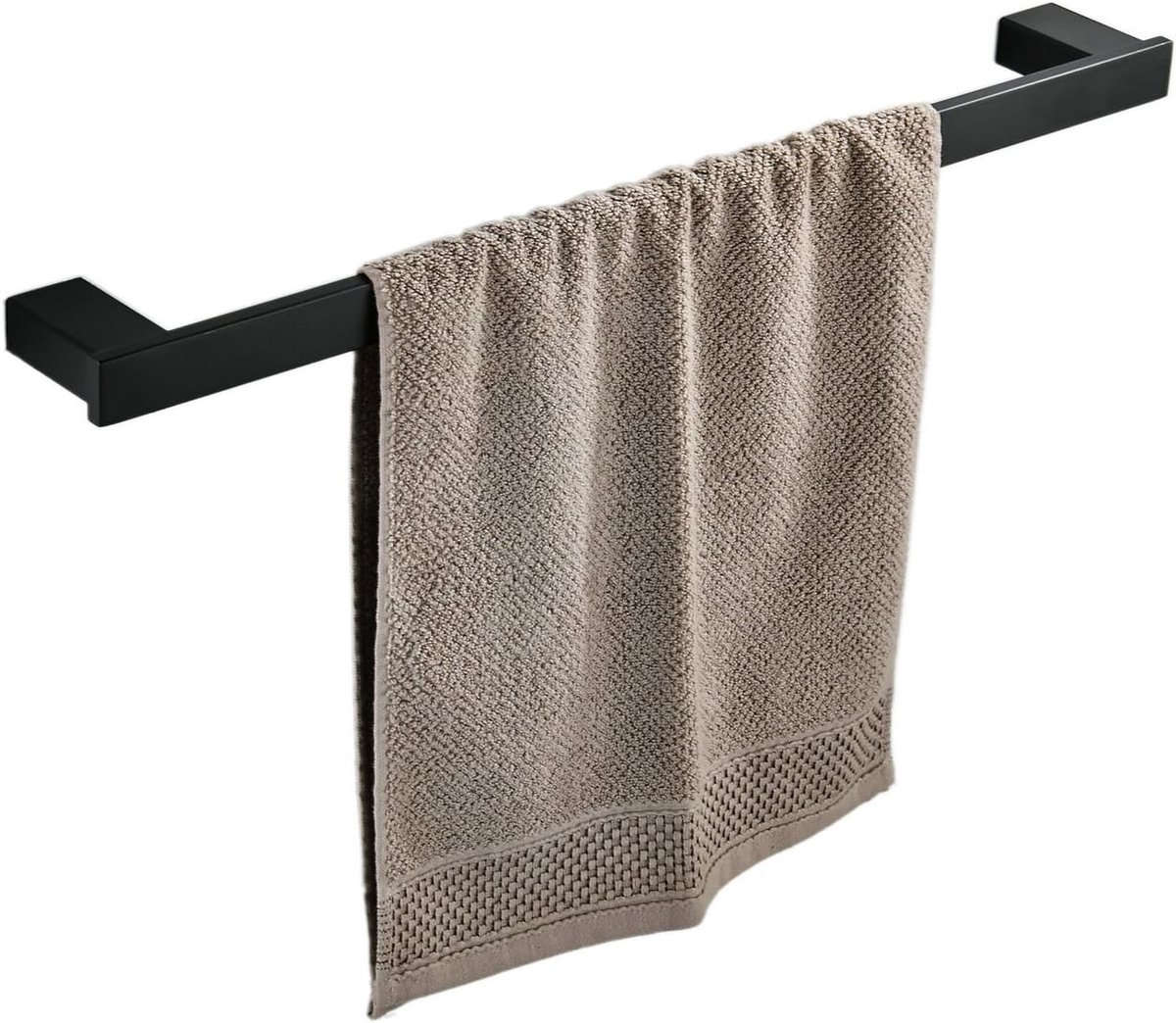 toilet 40cm handdoekstang wandbeugel, roestvrij staal - roestvrij staal, zwart