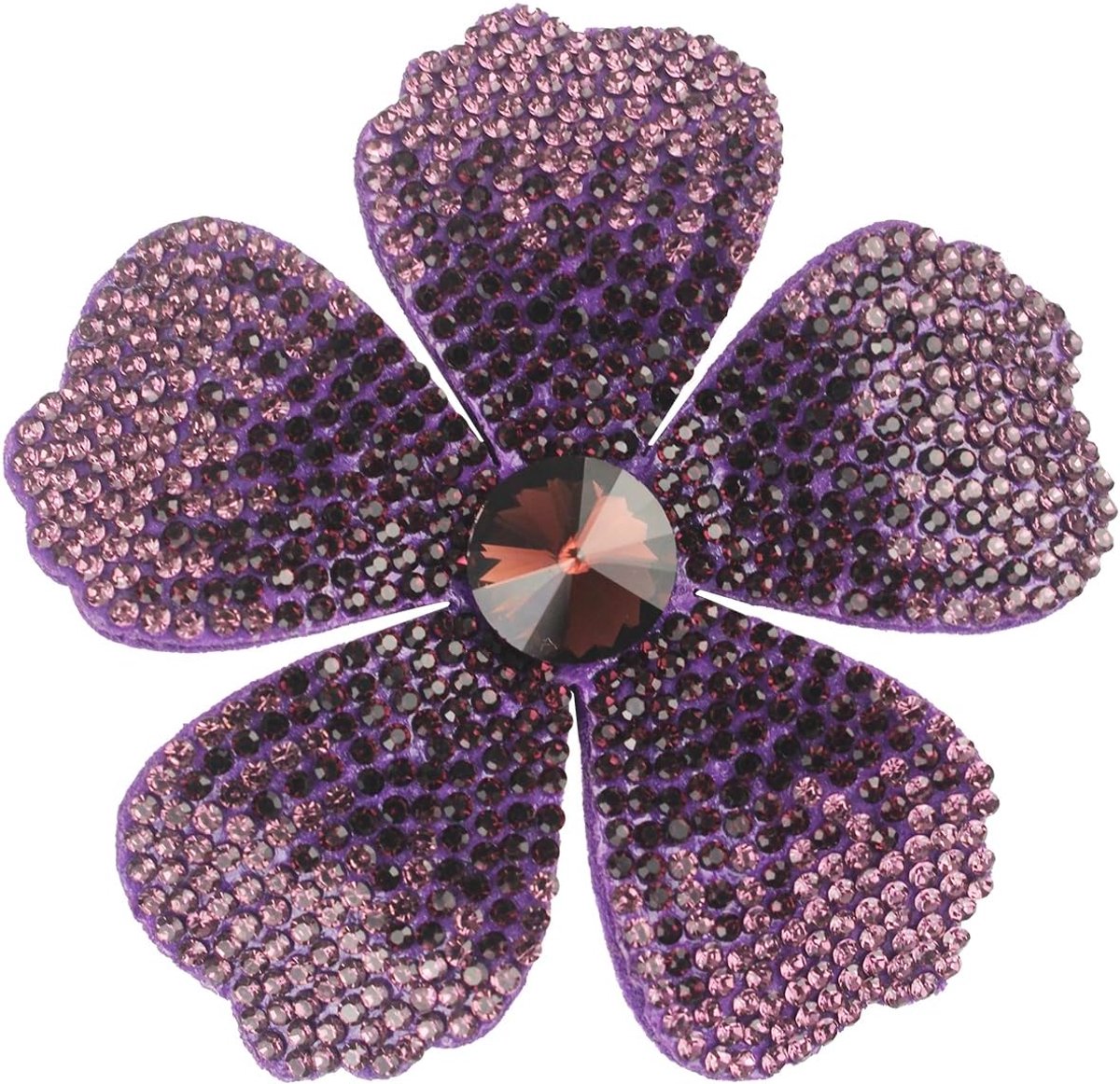 Rozenhaarclip, broche, corsage, hoofdtooi, bloem, haarspeld kunstkristal, roos, haarbarret, accessoires voor vrouwen, meisjes, party, paars