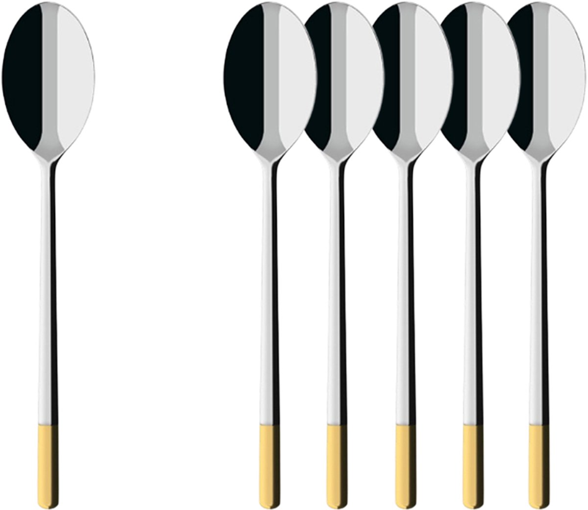 Tafellöffel Ella teilvergoldet 211 mm Set van 6