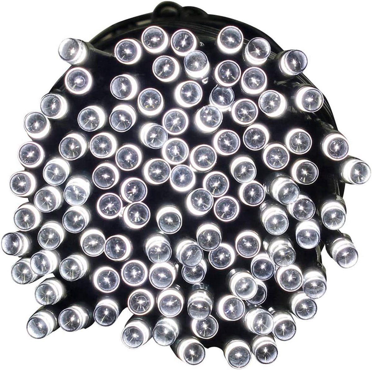 Binnen Koordverlichting met Stekker, 23m 200 LED 8 Modi Waterdichte LED Touwverlichting, Feeënverlichting voor Balkon Terras Binnentuin Feest Vaste Decoratie (Wit)