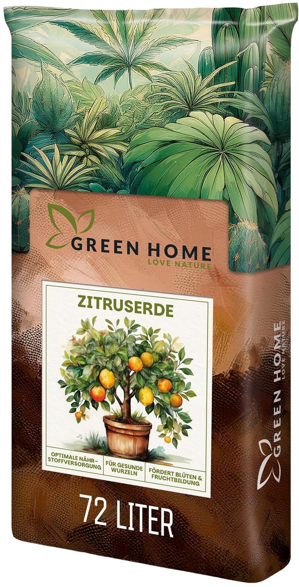 Green Home Zitruserde - citrus potgrond 72 L - met langwerkende mest - perliet en kokosvezels